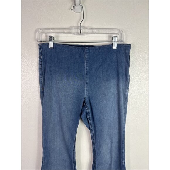 Free People We the Free Women's 30 Stretch Denim Pull On Flare Jeans EUC - Picture 4 of 14